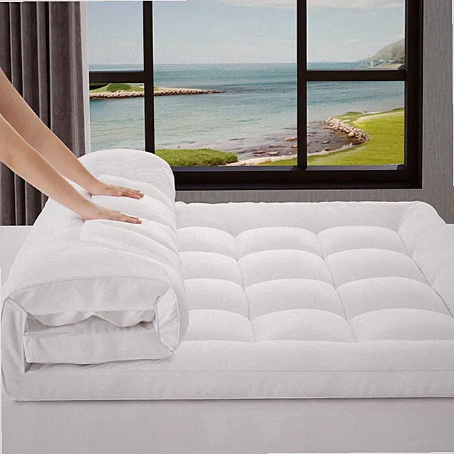3 Inch Mattress Topper Queen Size Breathable Filled Soft Fluffy Supportive fo...