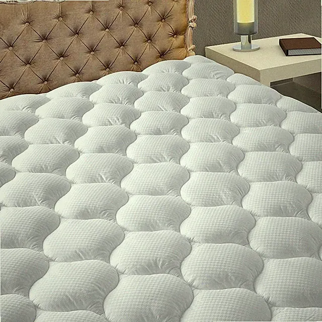 Bedding Quilted Fitted Full Mattress Pad Cooling Breathable Fluffy Soft Mattr...