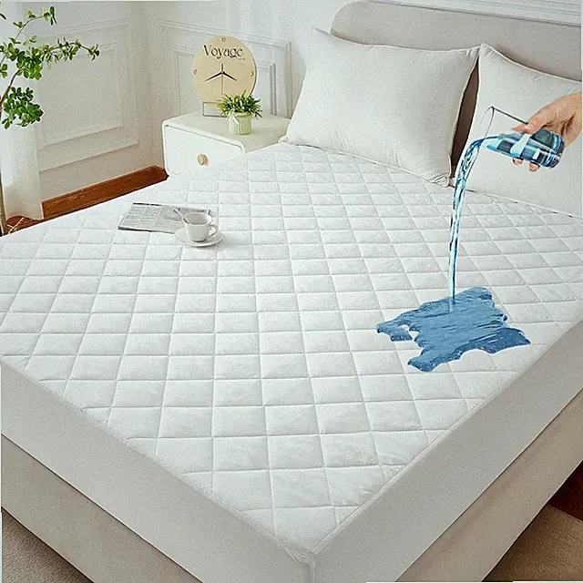 Full Waterproof Mattress Pad - 100GSM Diamond Quilted Mattress Protector - 8-...