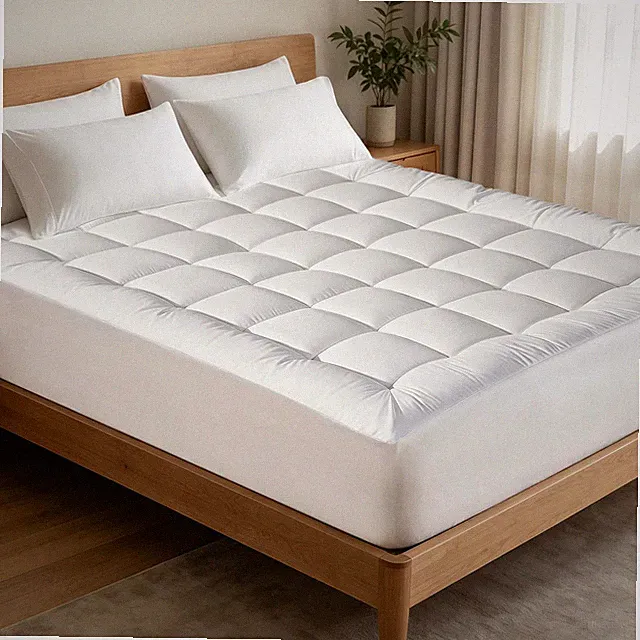 Quilted Mattress Pad Pillow Top Mattress Cover Protector Cooling Soft for Bre...