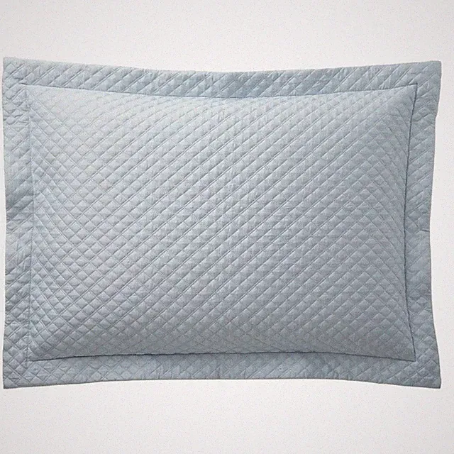 Ralph Lauren RL Argyle Quilted Sateen Standard Sham Set 2 PR NWT $290