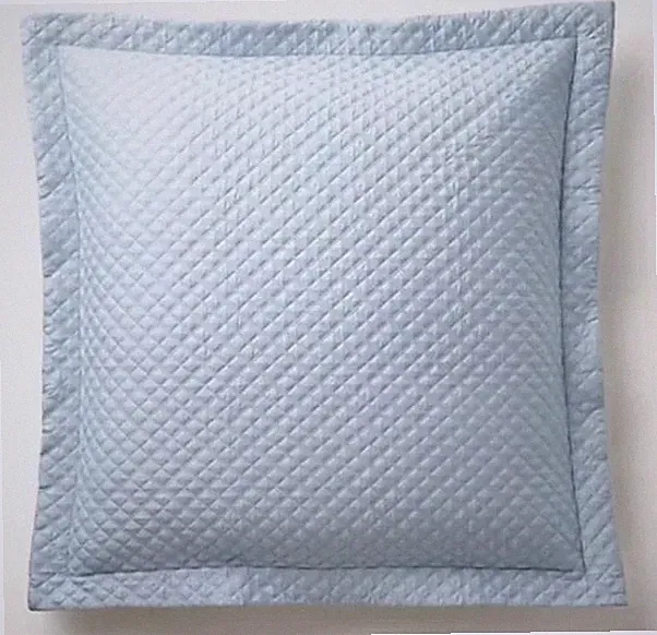 Ralph Lauren RL Quilted Sateen Argyle European Sham Blue Hyacinth 26 in X 26 in