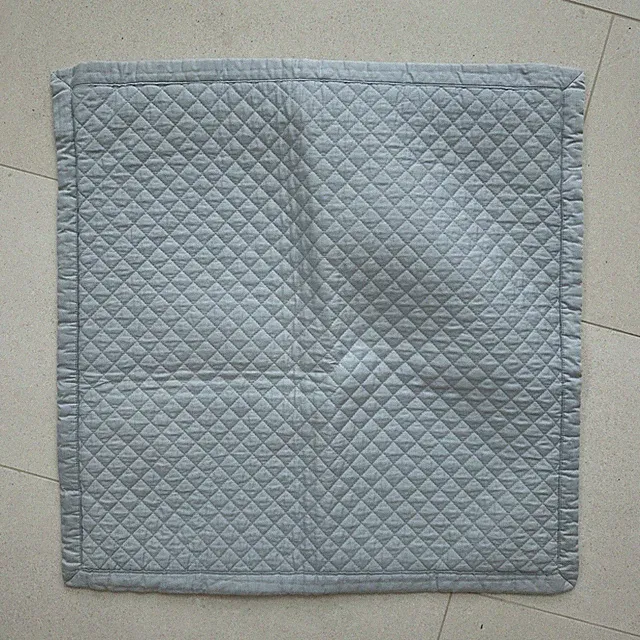 Used RALPH LAUREN HOME WYATT COLLECTION ARGYLE BLUE QUILTED SQUARE PILLOW CASE