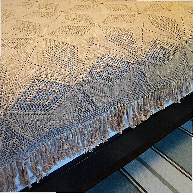 Vintage Handcrafted Crochet Coverlet