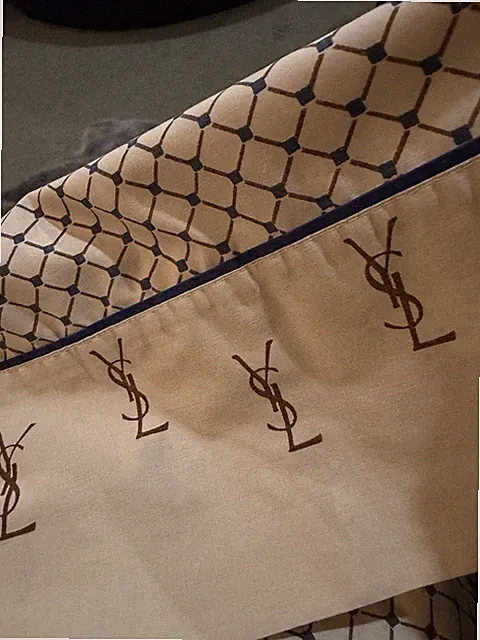 Vintage Utica Yves saint Laurent YSL King Pillowcases And Fitted Sheet Set 1979